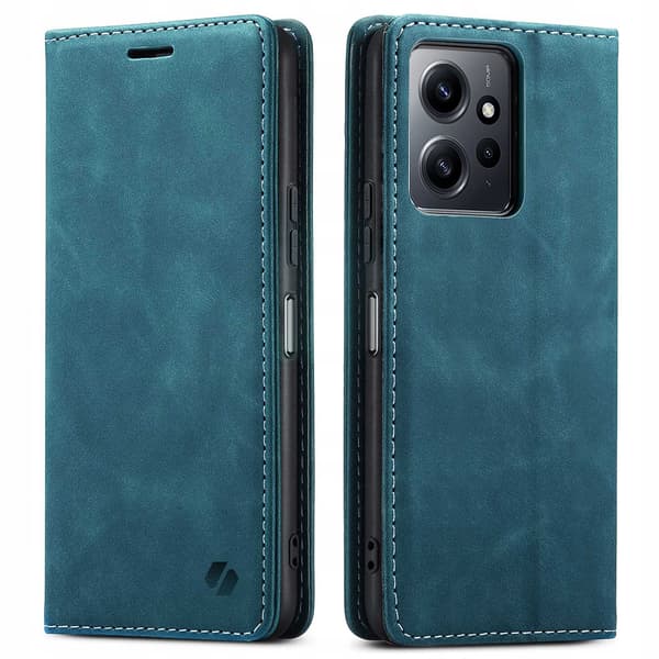 Spacecase Plånboksfodral Till Xiaomi Redmi Note 12 4G Blåt Skydd
