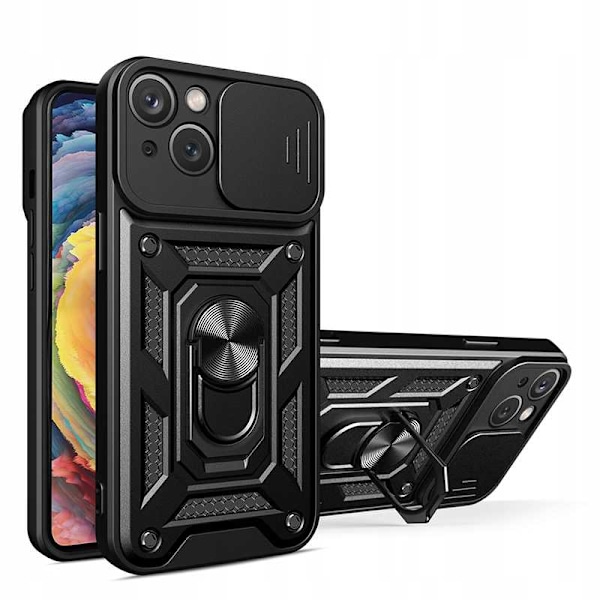 Spacecase Fodral För Iphone 15 Plus Sc Camring Svart