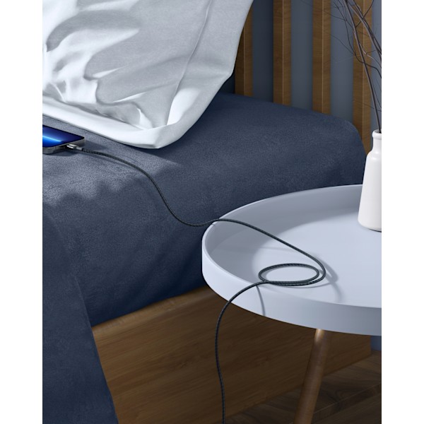 INNOSTYLE POWERFLEX USB-C LIGHTNING MFI SNABBLADDNINGSKABEL FÖR IPHONE KEVLAR 2M BLÅ