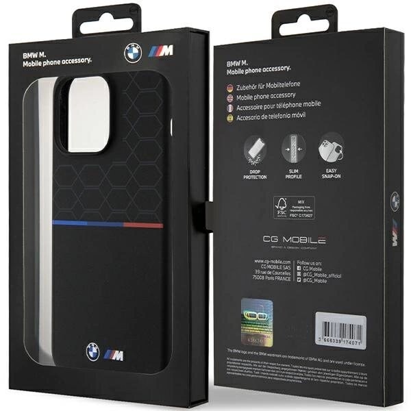 BMW M SILICONE PATTERN MAGSAFE ETUI TIL IPHONE 15 PRO MAX - SORT