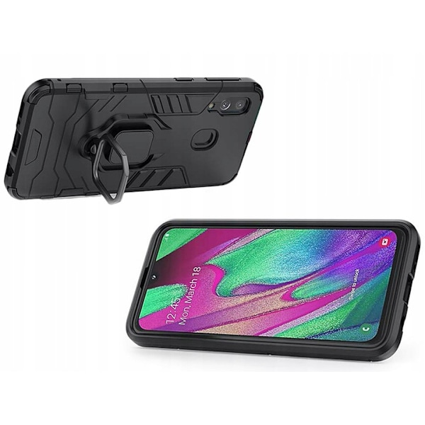 Spacecase Case Cover Till Samsung Galaxy A40 X-Ring Svart