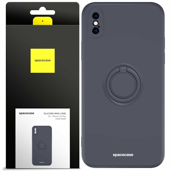 Spacecase Silikon Ringfodral För Iphone Xs Max Svart