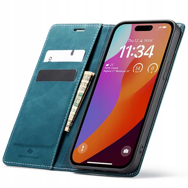 Spacecase Pålbocksväskor För Iphone 15 Pro Väskor Blåt