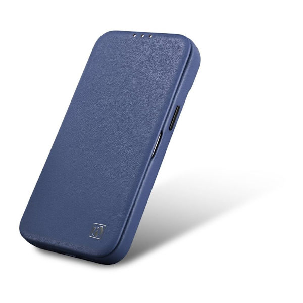 ICARER CASE LÆDERCASE MED MAGSAFE TIL IPHONE 14 PRO BLUE