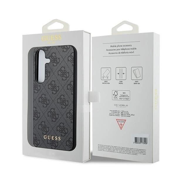 Guess 4G Metal Gold Logo Deksel til Samsung Galaxy S24 - Svart