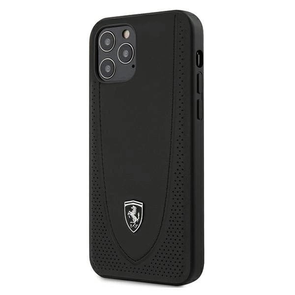 FERRARI OFF TRACK PERFORERET ETUI TIL IPHONE 12 / IPHONE 12 PRO - SORT