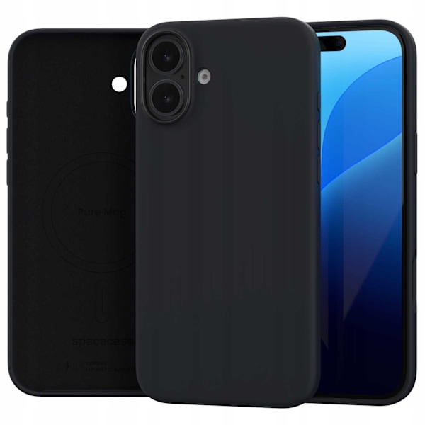 Spacecase Case Cover För Iphone 16 Plus För Magsafe Black