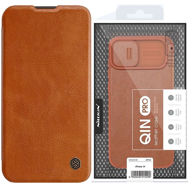 NILLKIN CASE CAMERA COVER TIL IPHONE 14+ BRUN
