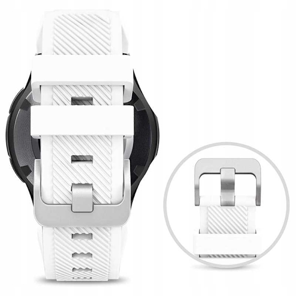 Spacecase Klorrem 22Mm Vitt Läder För Apple Watch 1 2 3 4 5 6 7