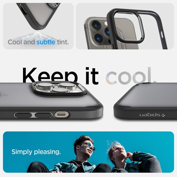 SPIGEN ULTRA HYBRID IPHONE 14 PRO MAX FROST SVART