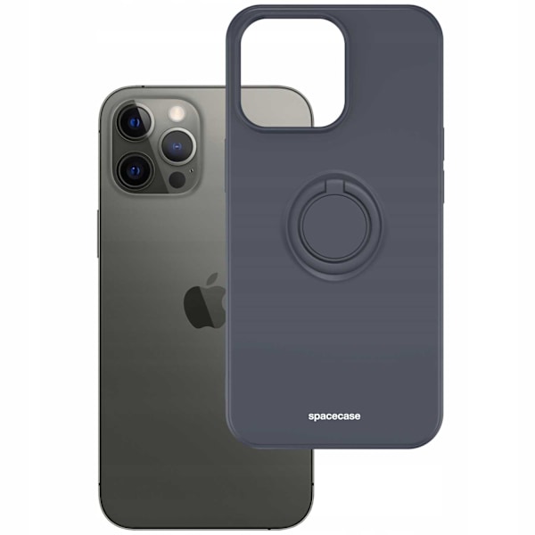 Spacecase Silikon Ringfodral För Iphone 13 Pro Max Svart