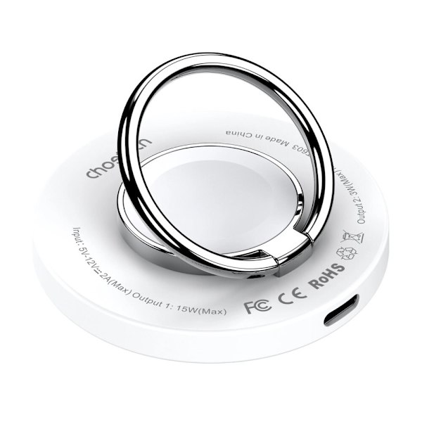 MagSafe Choetech T603-F induktiv lader med holder - hvit