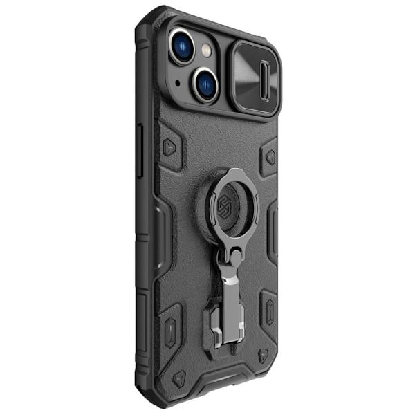 Nillkin CamShield Armor Pro Magnetic Case iPhone 14 Plus MagSafe pansret deksel stativ ring svart