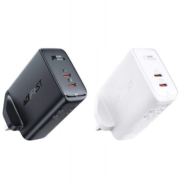 ACEFAST OPLADER (UK STIK) 2XUSBC 50W PD PPS Q3 3.0 AFC FCP