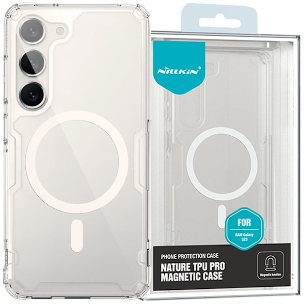 Nillkin Nature Pro Magnetic Case Deksel til Samsung Galaxy S23 med MagSafe Armored Cover White