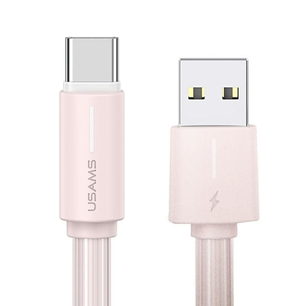 USAMS-kabel USB-C 3A YU-serien 1m USB-C/USB-A rosa/rosa SJ732USB04 (US-SJ732)