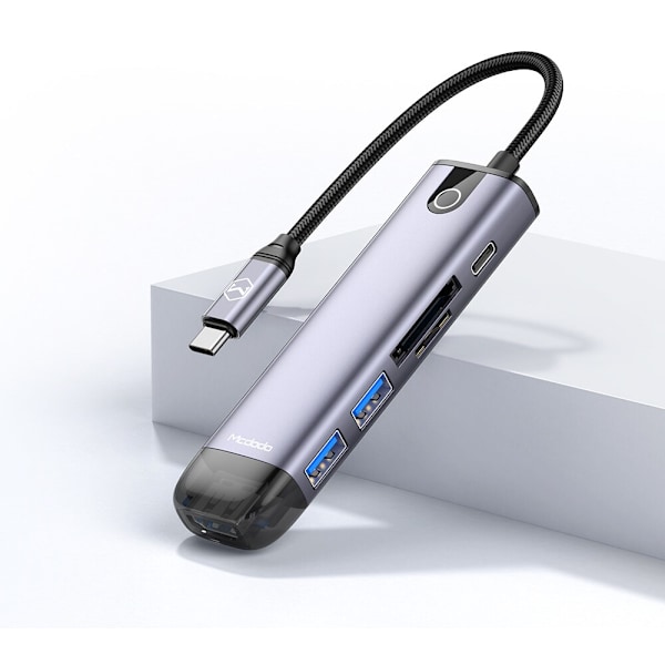 Laptop HUB Mcdodo 6in1 USB-C RJ-45 VGA HDMI 4K för Macbook HU-7740