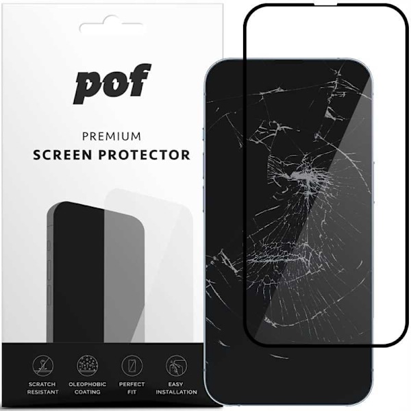 Pof Hela Skydd I Härdat Glas För Iphone 15 Plus Skärmskydd