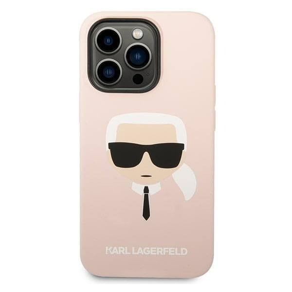 Karl Lagerfeld KLHMP14XSLKHLP iPhone 14 Pro Max 6.7 hardt etui rosa/rosa Silikon Karl`s Head Magsafe