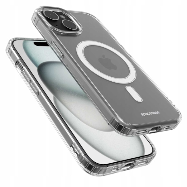 Spacecase Clear Mag-Fodral För Iphone 15 Plus För Magsafe Transparent