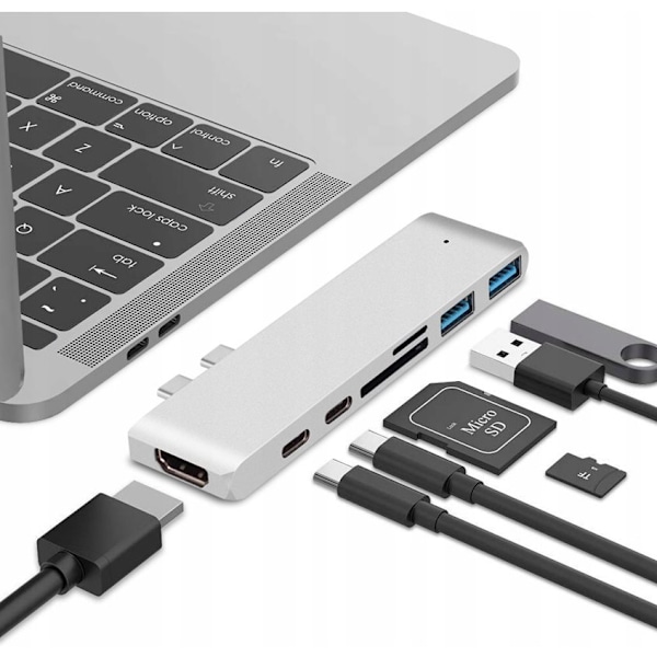 ADAPTERHUB USB-C USB THUNDERBOLT HDMI 4K ADAPTER FOR MACBOOK PRO AIR