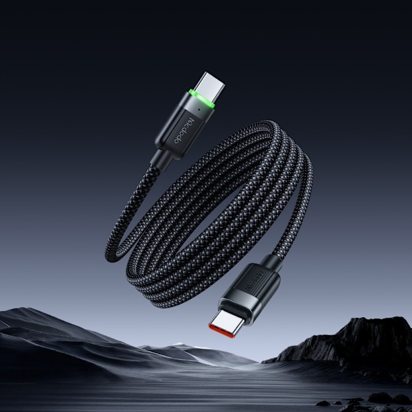 MCDODO USB-C SNABBLADDNINGSKABEL FÖR SAMSUNG APPLE USB TYP C 60W 1M LED