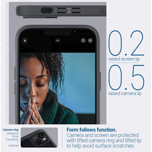 CASEOLOGY SKYFALL ETUI TIL IPHONE 14 PLUS - MAT SORT