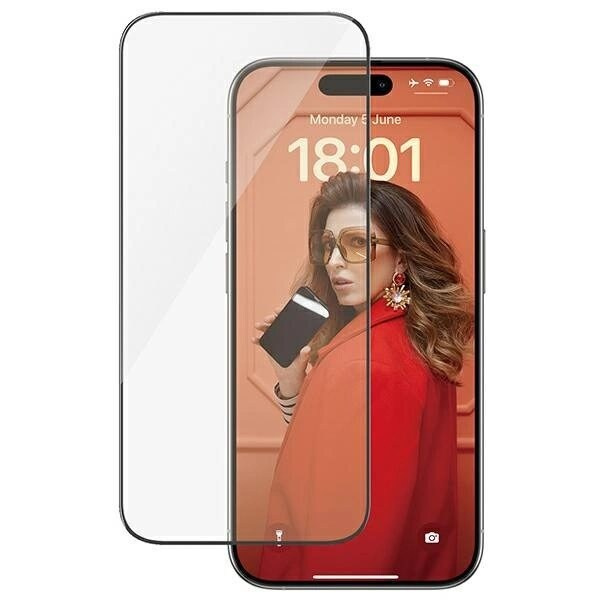 PanzerGlass Ultra-Wide Fit herdet glass med holder for iPhone 15 Pro