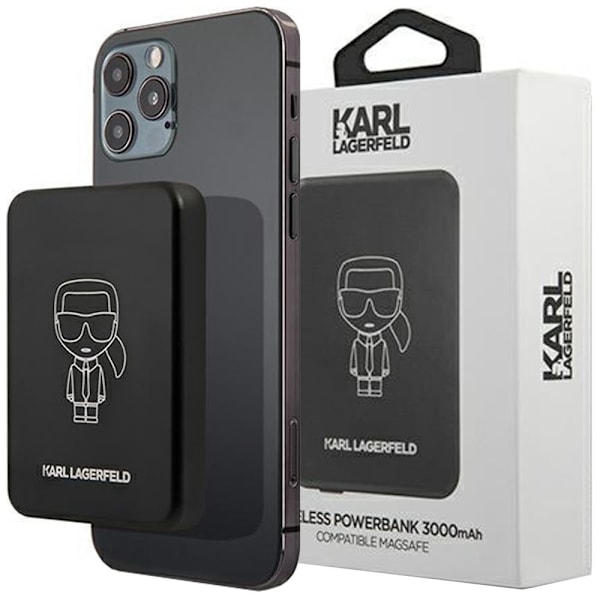 Karl Lagerfeld Induksjonsstrømforsyning KLPBMSOIBK 3000mAh MagSafe