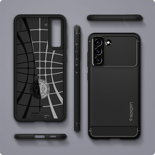 SPIGEN RUGGED ARMOR GALAXY S21 FE MATT SVART