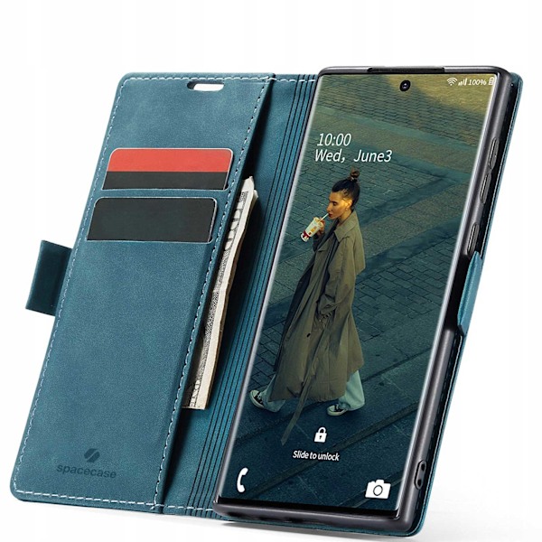 Spacecase Walet Galaxy Note 20 Ultra Case Blå