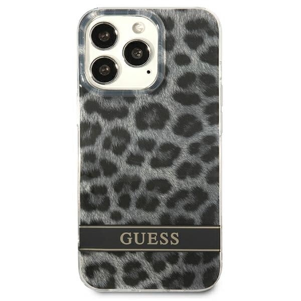 Gjett GUHCP13LHSLEOK iPhone 13 Pro / 13 6.1 grå/grå hardt deksel Leopard