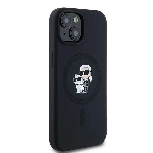 Karl Lagerfeld Silikon Karl&Choupette MagSafe beskyttelsesdeksel for iPhone 15 Plus / 14 Plus - svart