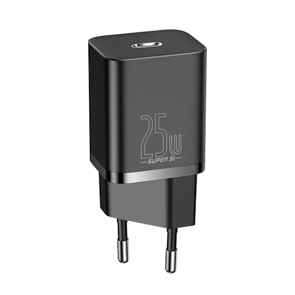 Baseus Super Si 1C hurtiglader USB Type C 25W Power Delivery Quick Charge svart (CCSP020101)