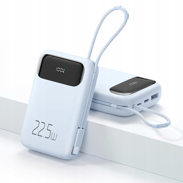 MCDODO POWERBANK 10000MAH MED 3X DISPLAY USB-C 22,5W + USB-C-KABEL