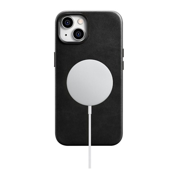 ICARER CASE CASE LÆDERCOVER MED MAGSAFE TIL IPHONE 14 SORT