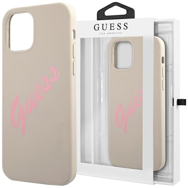 Guess GUHCP12SLSVSGP iPhone 12 mini 5.4 grå rosa/grå rosa hardt deksel Silikon Vintage