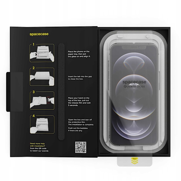 Spacecase Quickfit Härdat Glas För Iphone 12 Pro Max Protective 9H