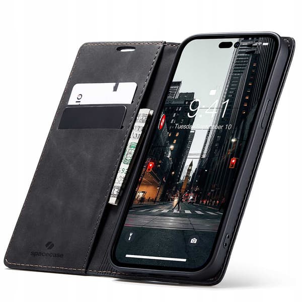 Spacecase Pålbocksväska För Iphone 14 Pro Max Väska Svart
