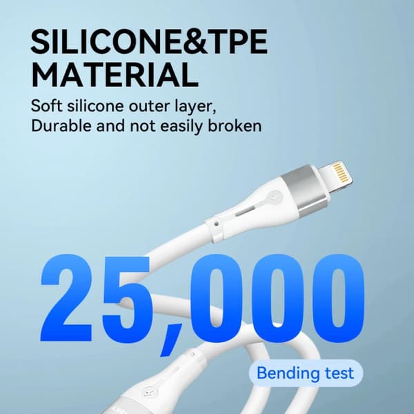 Wozinsky WSTCL1 Lightning / USB-C PD 27W kabel 1 m - vit