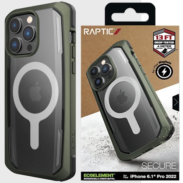 RAPTIC X-DORIA CASE MED MAGSAFE TIL IPHONE 14 PRO MAX GRØN