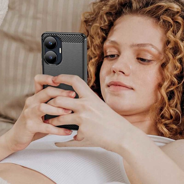 Spacecase Cover Carbon Cover För Realme C55 Black