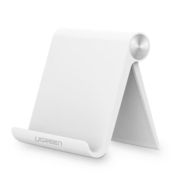 Ugrønt bordstativ telefonstativ hvit (30285)