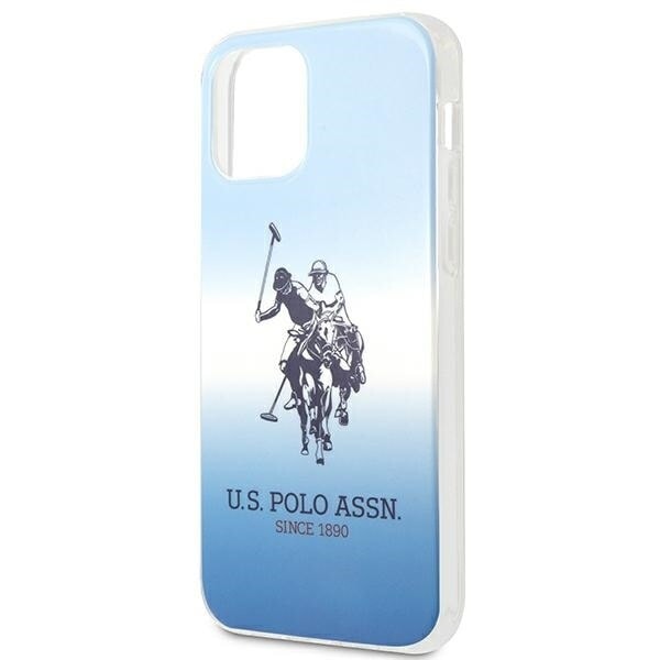 Saken med USA Polo Assn. Gradient Collection for iPhone 12 / iPhone 12 Pro - Blå