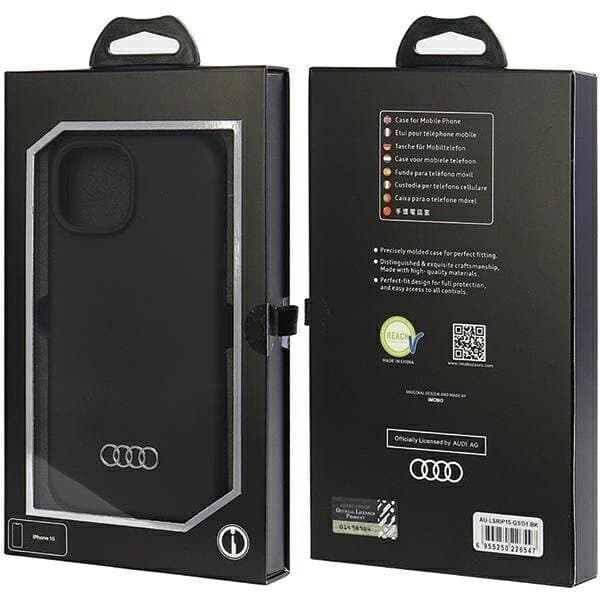 Audi silikondeksel til iPhone 15 - svart