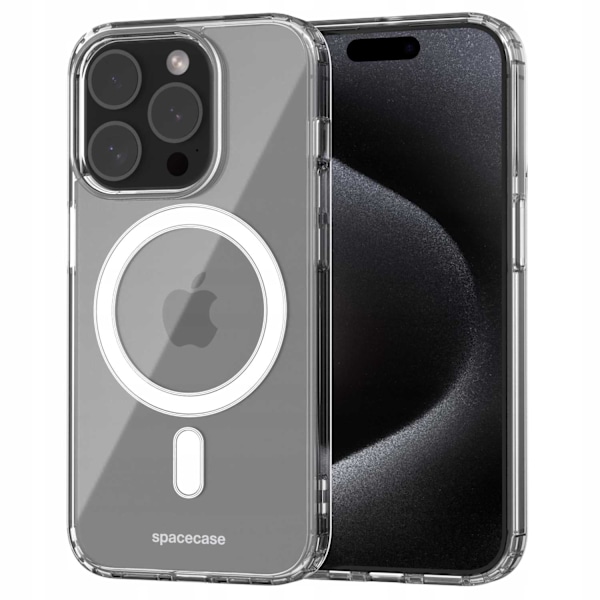 Spacecase Clear Mag-Fodral För Iphone 15 Pro-Adapter För Magsafe