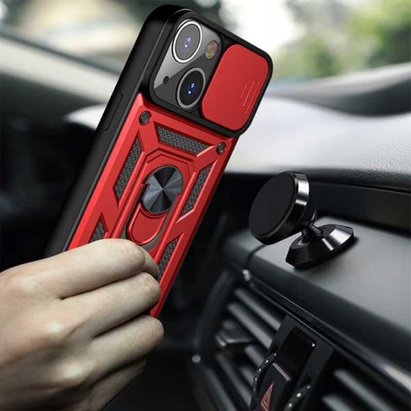 Spacecase Fodral För Iphone 13 Camring Röd