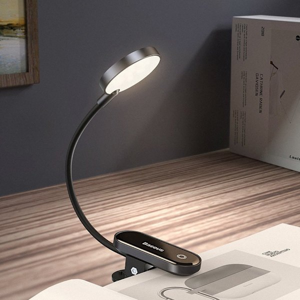 Baseus minilampe LED-lampe med klips grå (DGRAD-0G)