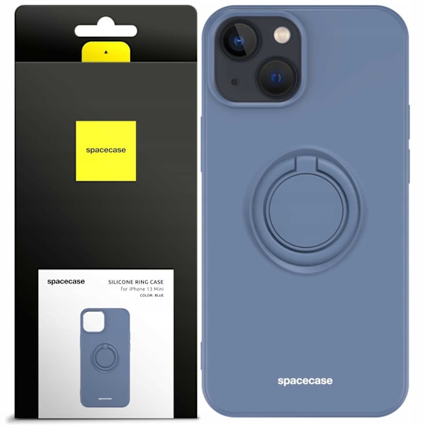 Spacecase Silikon Ringfodral För Iphone 13 Mini Blåt Skydd