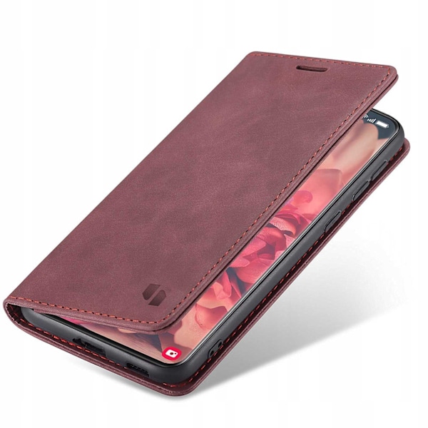 Spacecase Pålbocksväskor Galaxy S21 Ultra Rött Läderfodral